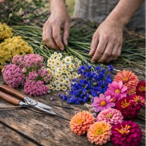 Atelier cueillette et bouquet